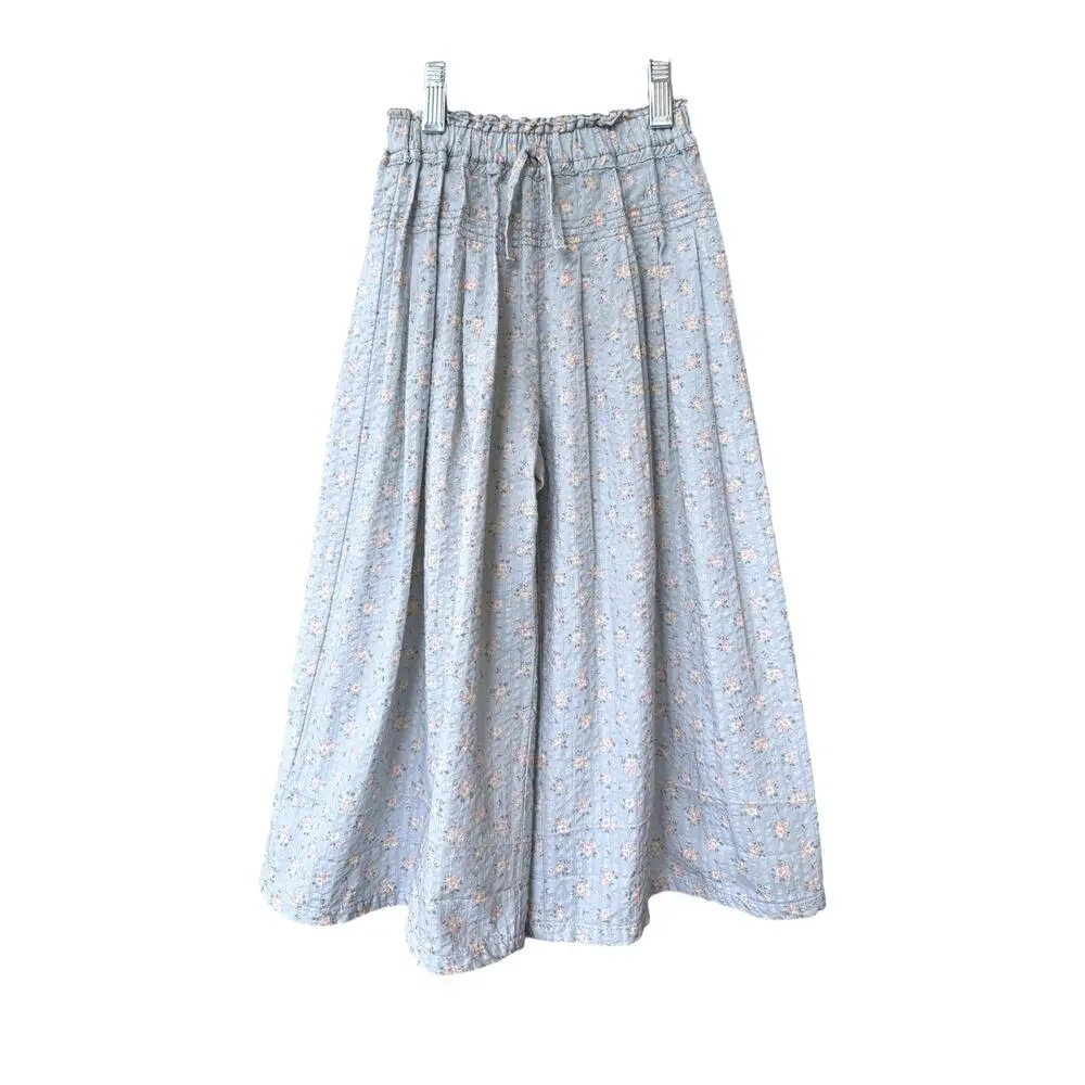 Zara Timelesz Floral Jacket Palazzo Pants and Tee Bundle Set Size 5 (110cm) Blue